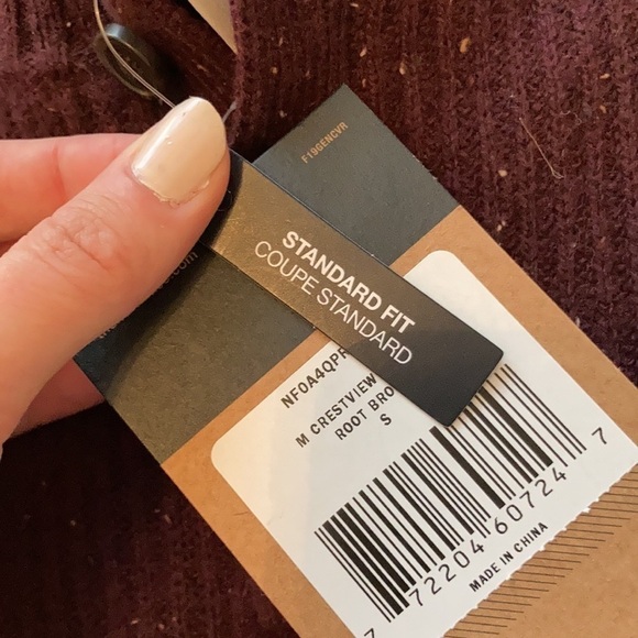 New the North face crestview quarter button down sweater in root brown - Picture 5 of 16